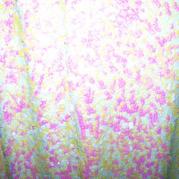 Unbranded White Sequin Skirt Sz M/L - Picture 2 of 7